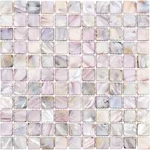 Mother of Pearl Silver 1x1 Polished Mosaic Tile