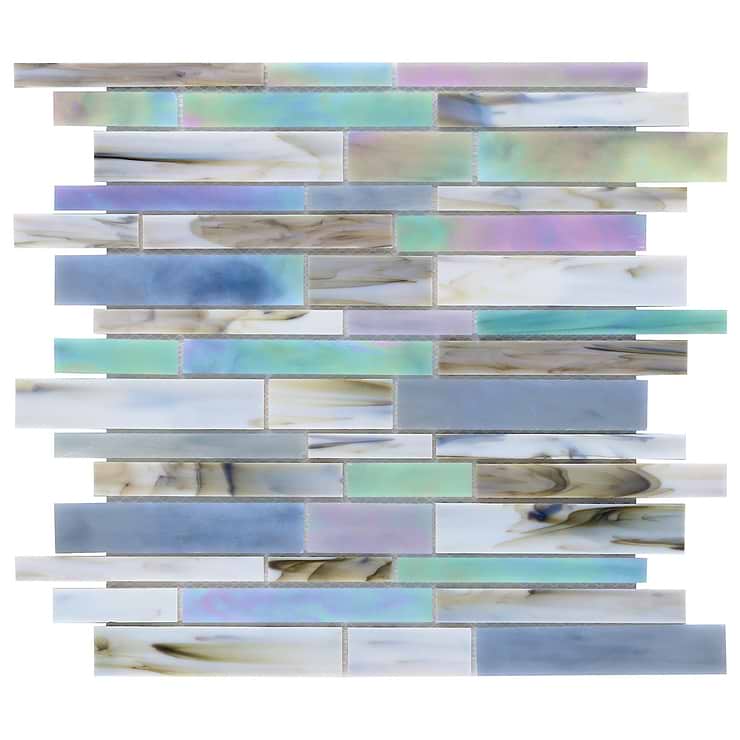 Matchstix Kismet Multicolor Glass Polished Mosaic Tile