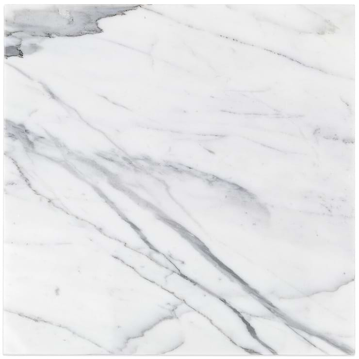 Statuario 12x12 Polished Marble Tile 