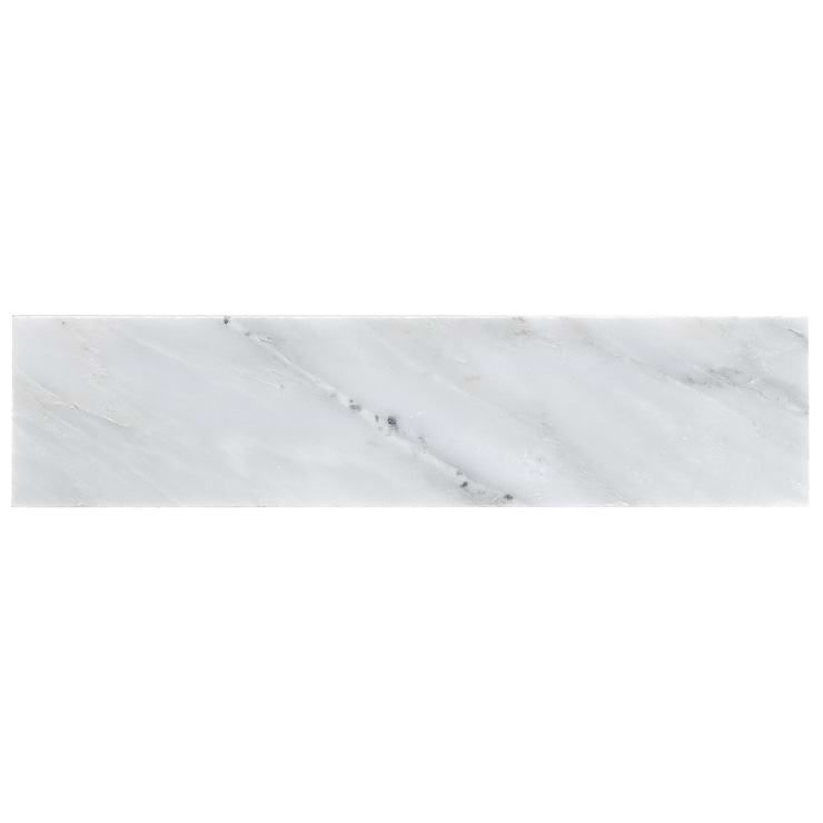 Brushed Stone Asian Statuary White 2x8 Brushed Marble Subway Tile
