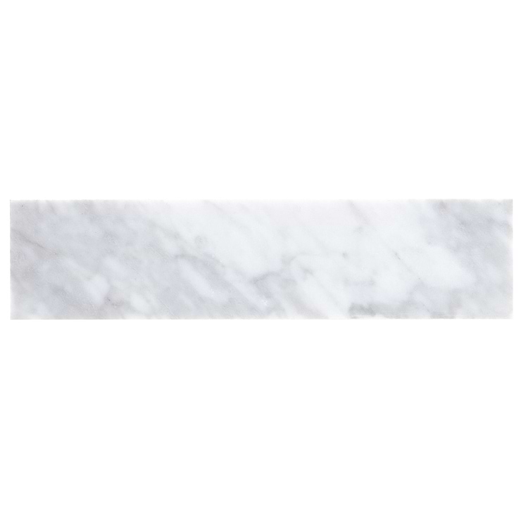 Brushed Stone Carrara White 2x8 Brushed Marble Subway Tile