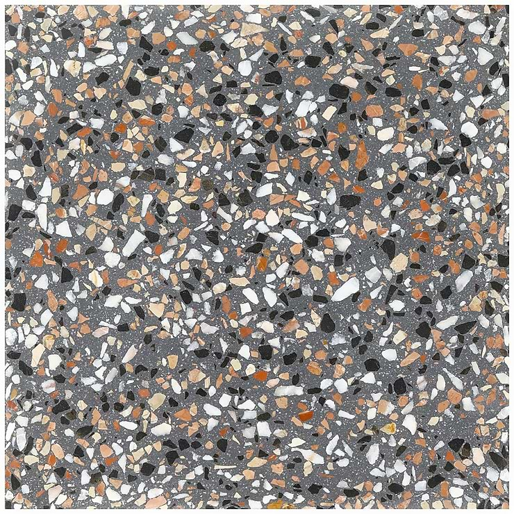 True Terrazzo Paradiso Gray 16x16 Polished Terrazzo Tile