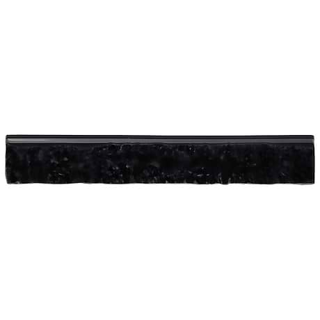 Wabi Sabi Coal Black 1.5x9 Glossy Ceramic Bullnose