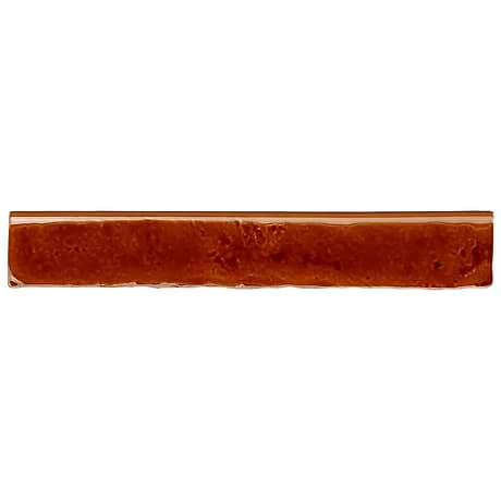 Wabi Sabi Honey Brown 1.5x9 Crackled Glossy Ceramic Bullnose