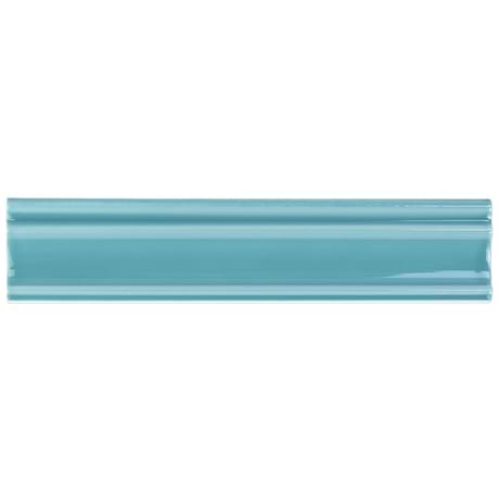 Seaport Aquamarine 2x10 Polished Ceramic Chair Rail Liner