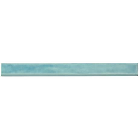 Carolina Bay 2x20 Polished Ceramic Bullnose- Blue + Turquoise