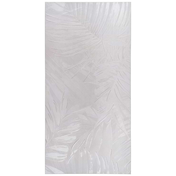 Monet Cotton Garden White 24x48 Artisan Decor Matte Porcelain Wall Tile