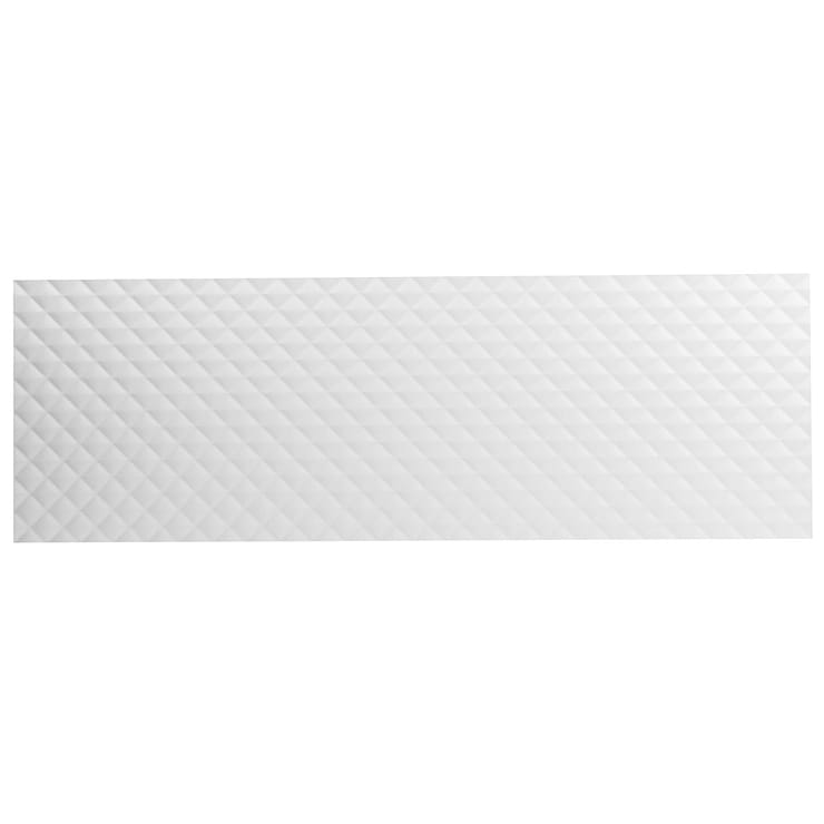 Reverb Pillowed White 12x36 3D Matte Ceramic Tile