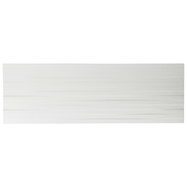 Reverb Multilevel White 12x36 3D Matte Ceramic Tile