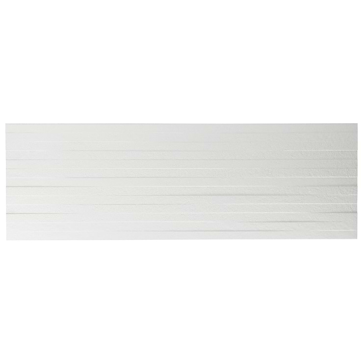 Reverb Multilevel White 12x36 3D Matte Ceramic Tile