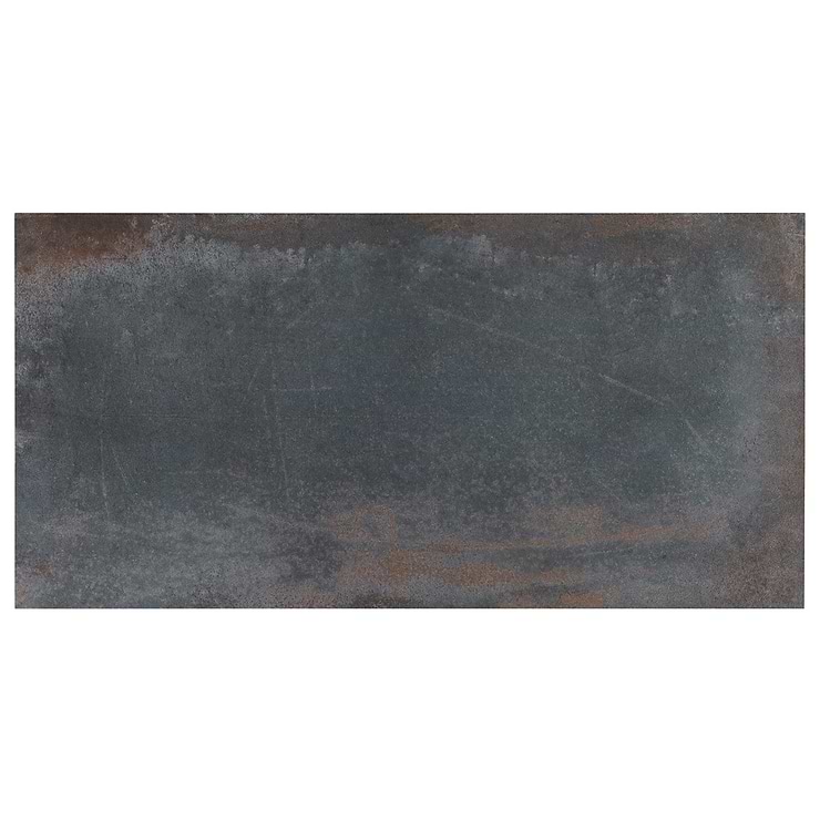 Sample-Angela Harris Flatiron Black Semi-Polished Porcelain Tile
