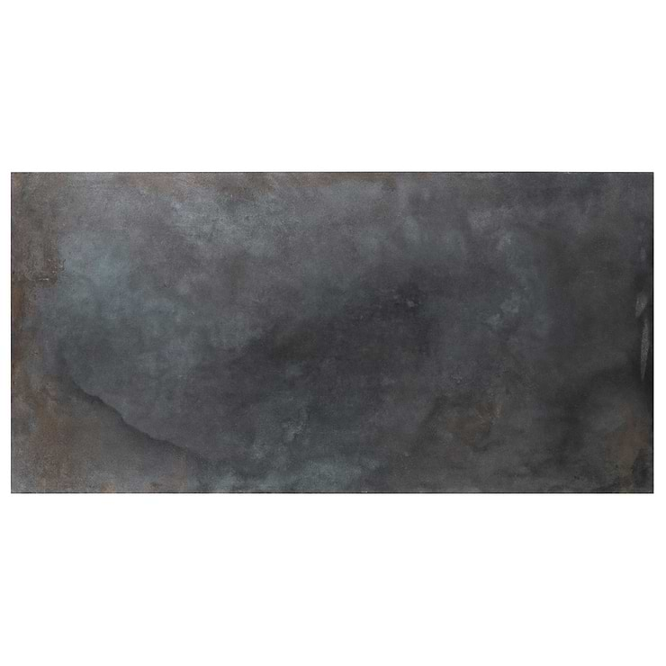 Angela Harris Flatiron Black 24x48 Semi-Polished Porcelain Tile