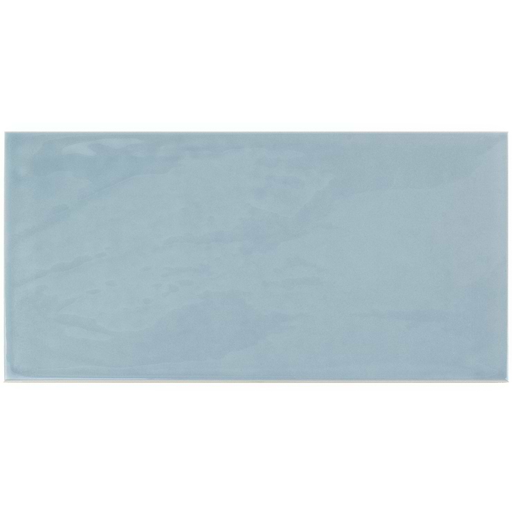 Aruba Blue 5x10 Polished Ceramic Subway Wall Tile