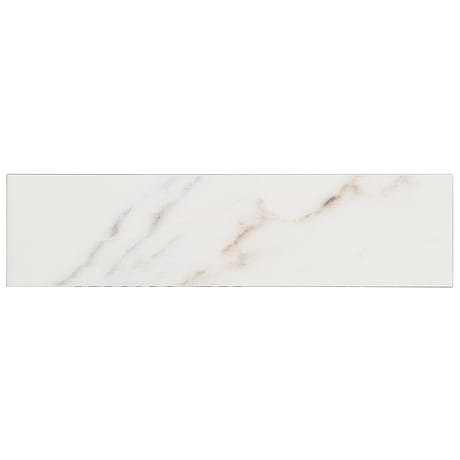 Amalfi Calacatta White 3x12 Polished Ceramic Tile