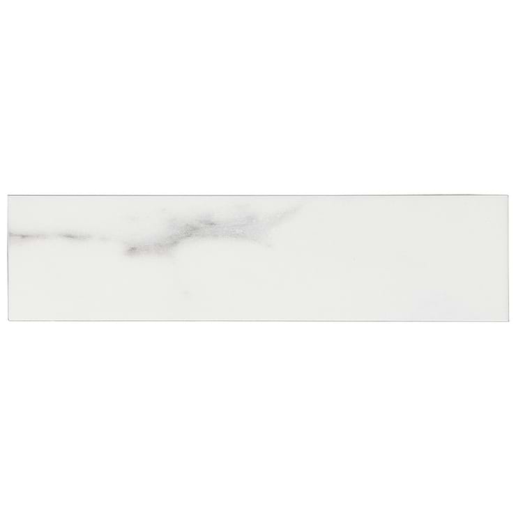 Amalfi Statuario White 3x12 Polished Ceramic Tile