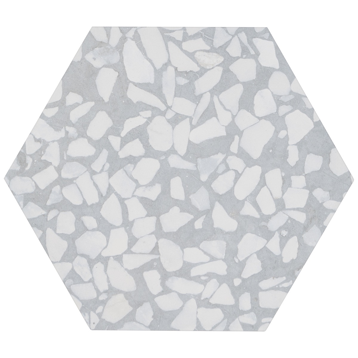 Terrazzo Hex Azulio Blue 9" Terrazzo Look Matte Porcelain Tile