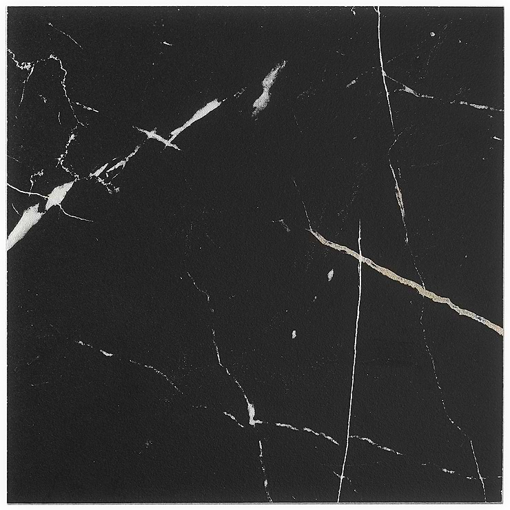 Marble Tech Port Laurent 6x6 Matte Nero Marquina Look Porcelain Tile