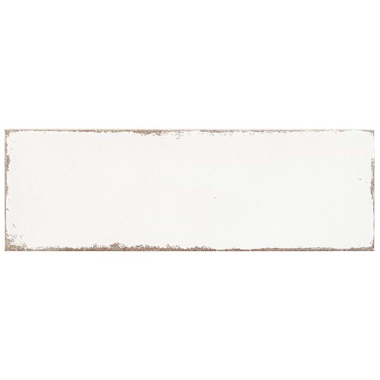 Los Lunas White 4x12 Polished Ceramic Subway Wall Tile