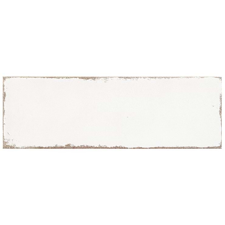 Los Lunas White 4x12 Polished Ceramic Subway Wall Tile