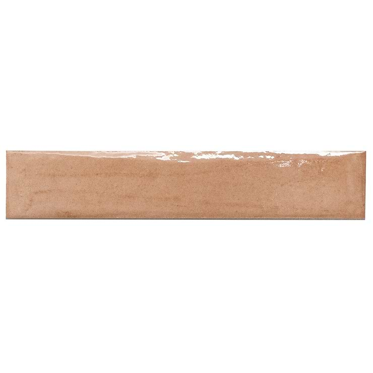 Paint Terracotta Brown 3x16 Glossy Porcelain Subway Tile