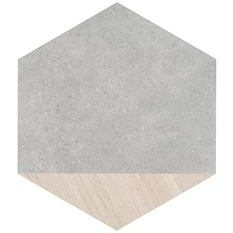 Pergola Wood Gray 12.5" Hexagon Matte Porcelain Tile