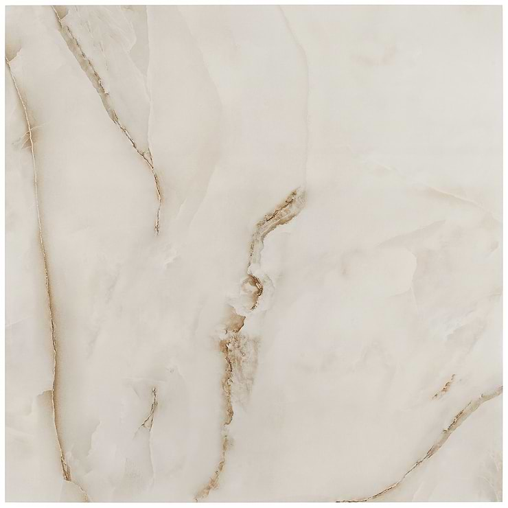 Lumina Onyx Pearl Beige 24x24 Polished Porcelain Tile