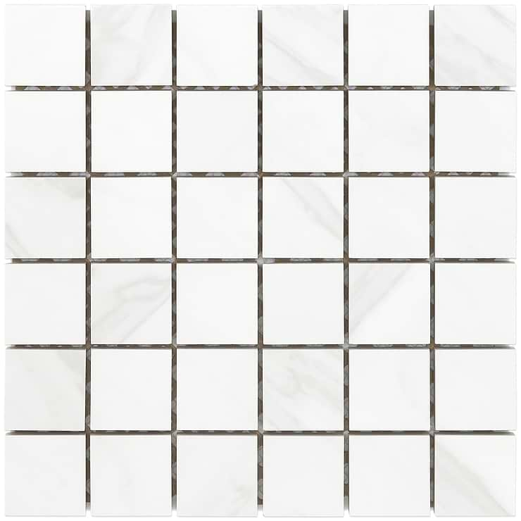 Basic Marble Bianco 2x2 Matte Porcelain Mosaic Tile