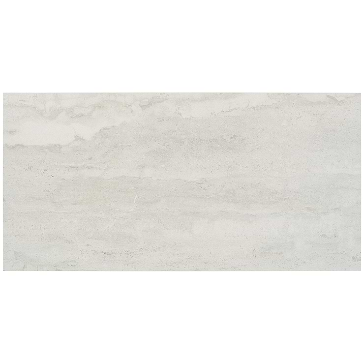 Basic Travertine Cotton White 12x24 Matte Porcelain Tile