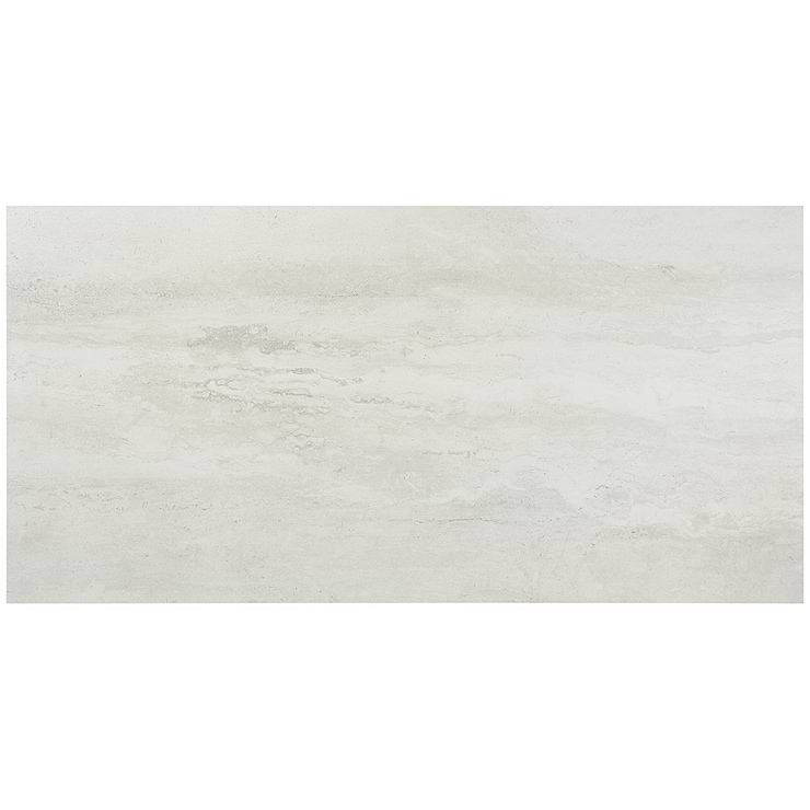 Basic Travertine Cotton White 24x48 Matte Porcelain Tile