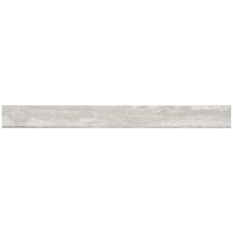 Basic Travertine Silver 2x24 Matte Porcelain Bullnose 