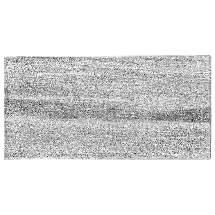 Veda Silver 4x9 Polished Glass Tile