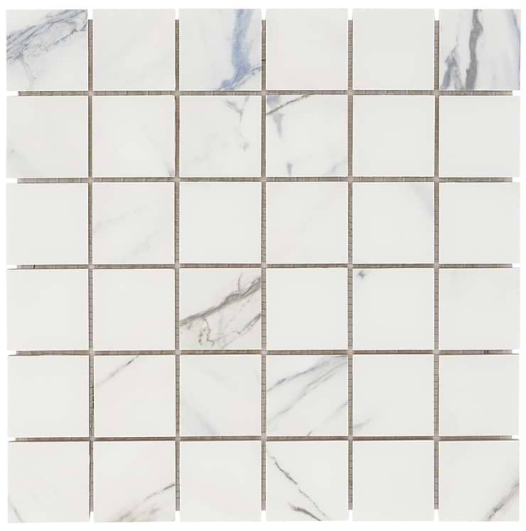 Calacatta Azur 2x2 Matte Porcelain Mosaic