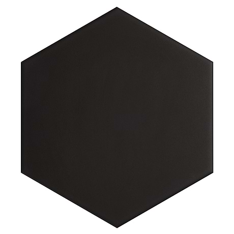 Symetro Hexagon Black 10" Matte Porcelain Tile