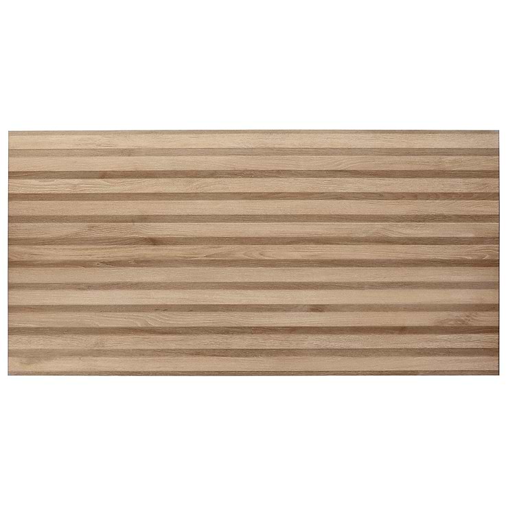 Nobu Ribbon Miel Brown 24x48 Wood Look Matte Porcelain Tile