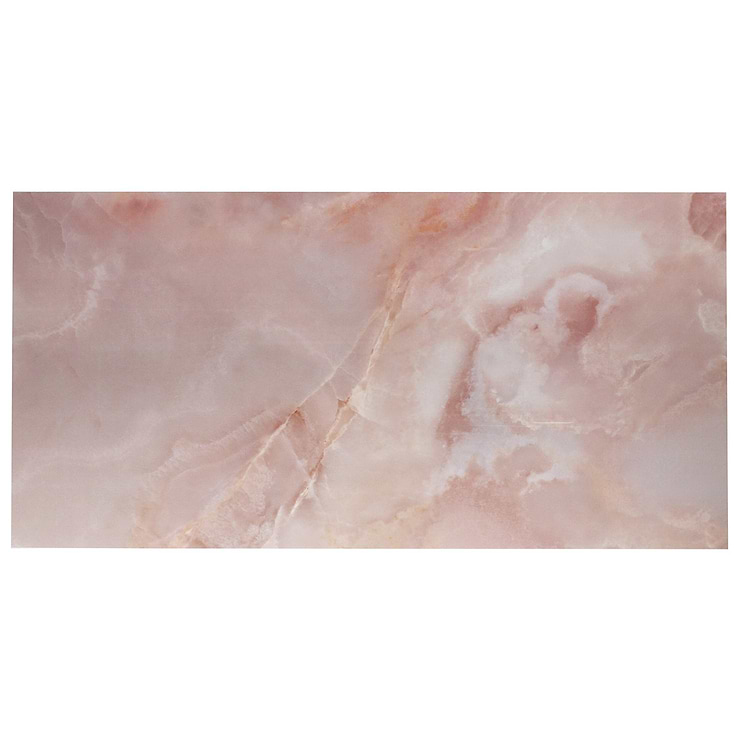 Jewel Onyx Coral Pink 24x48 Polished Porcelain Tile