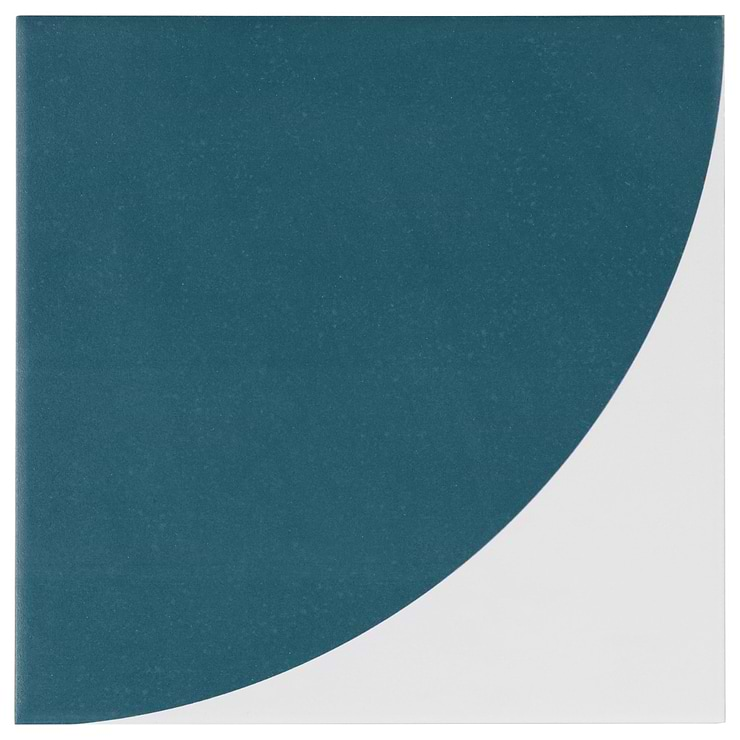 Stacy Garcia Maddox Deco Floor Teal Blue 8x8 Matte Porcelain Tile