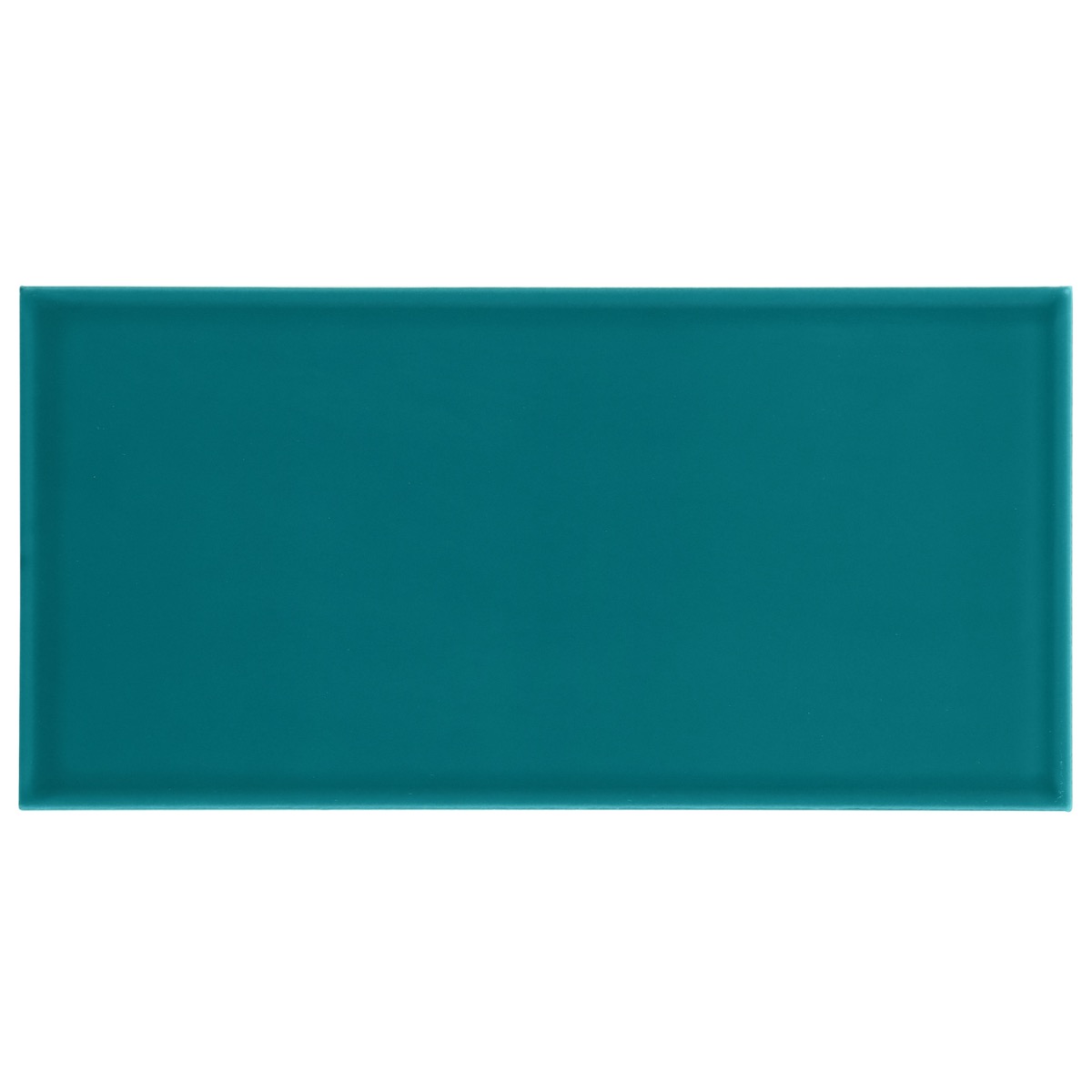 Stacy Garcia Maddox Frame Teal Blue 4x8 Matte Ceramic Subway Wall Tile