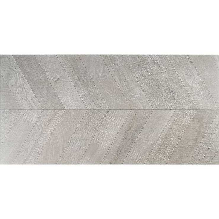 Kenridge Chevron Gray 24x48 Wood Look Matte Porcelain Tile