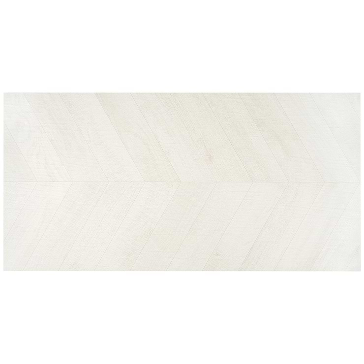 Kenridge Chevron White 24x48 Wood Look Matte Porcelain Tile