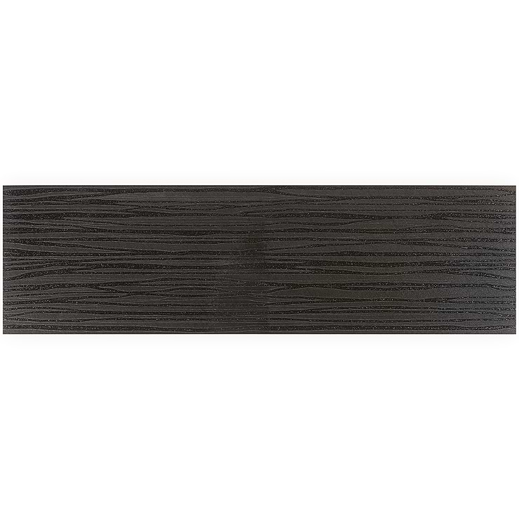 Halo Textured Rivulet Graphite Black 11x40 Ceramic Tile