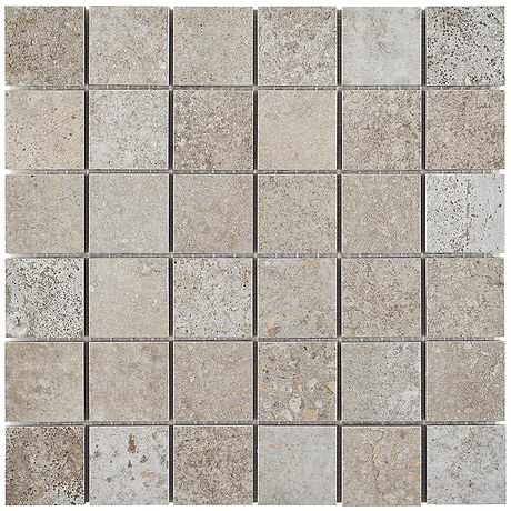 Bronx Greige 2x2 Matte Porcelain Mosaic Tile