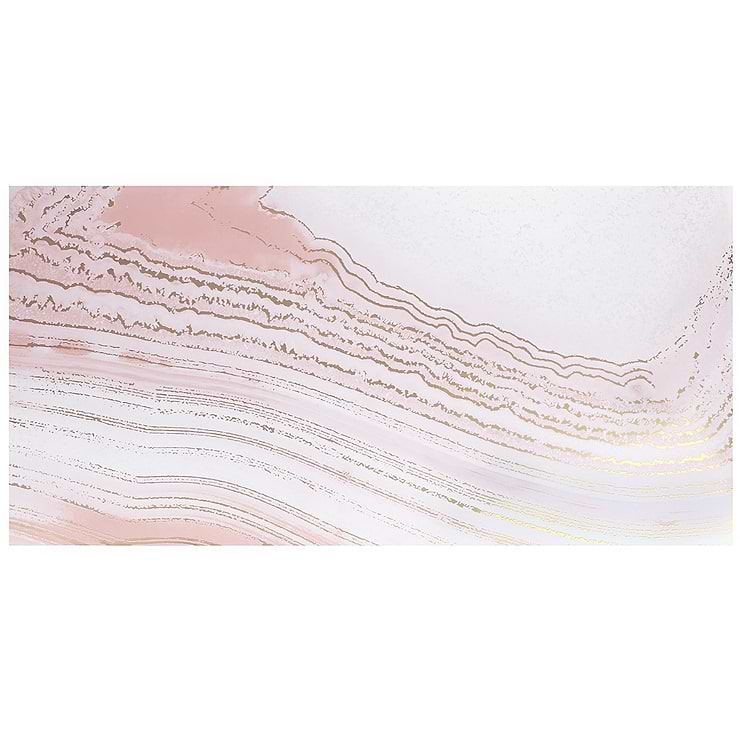 Agate Art Himalaya Pink 24x48 Artisan Decor Polished Porcelain Tile