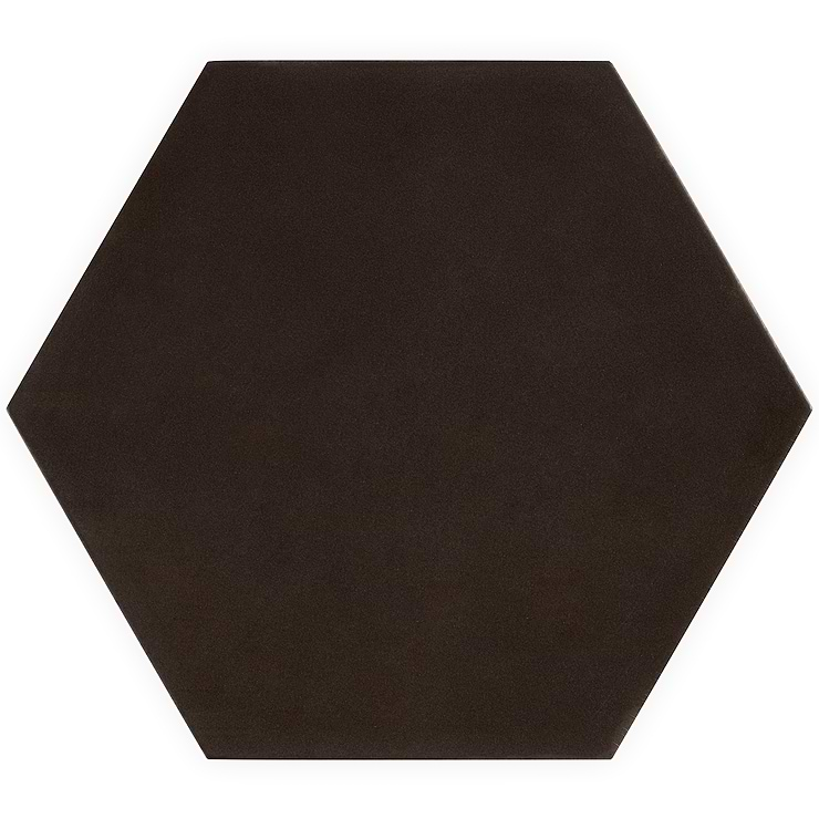 HexArt Nero 8" Hexagon Porcelain Matte Tile