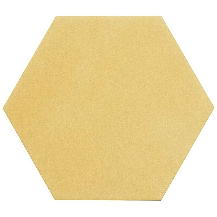 HexArt Yellow 8" Hexagon Matte Porcelain Tile