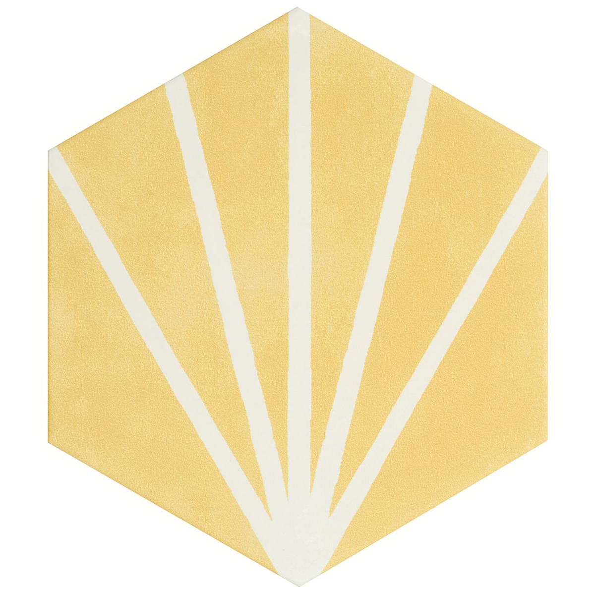 HexArt Deco Yellow 8" Hexagon Matte Porcelain Tile