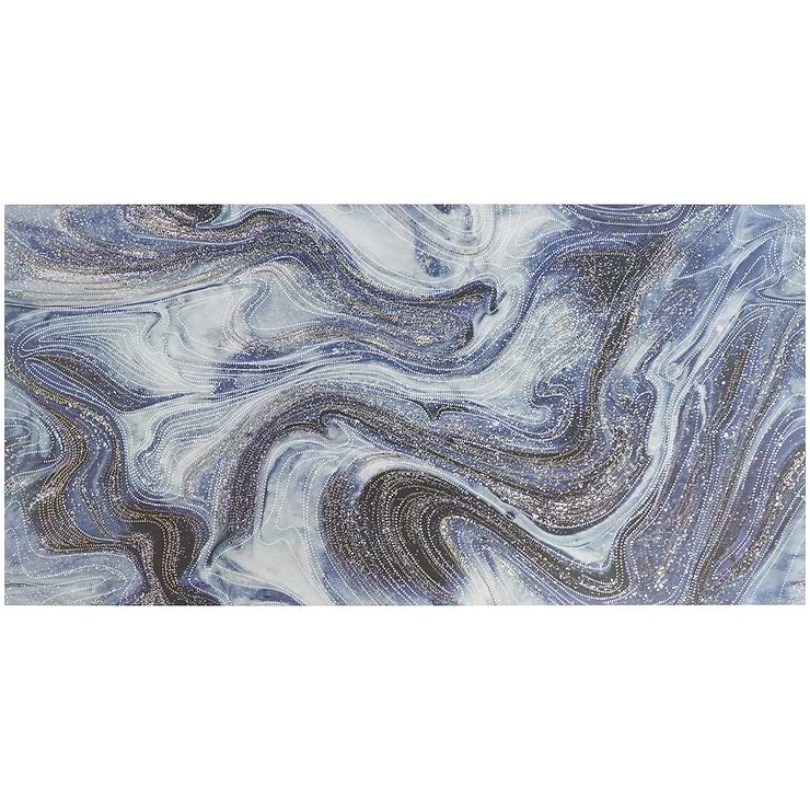 Australis By Paula Purroy Blue Deco 24x48 Artisan Decor Polished Porcelain Tile