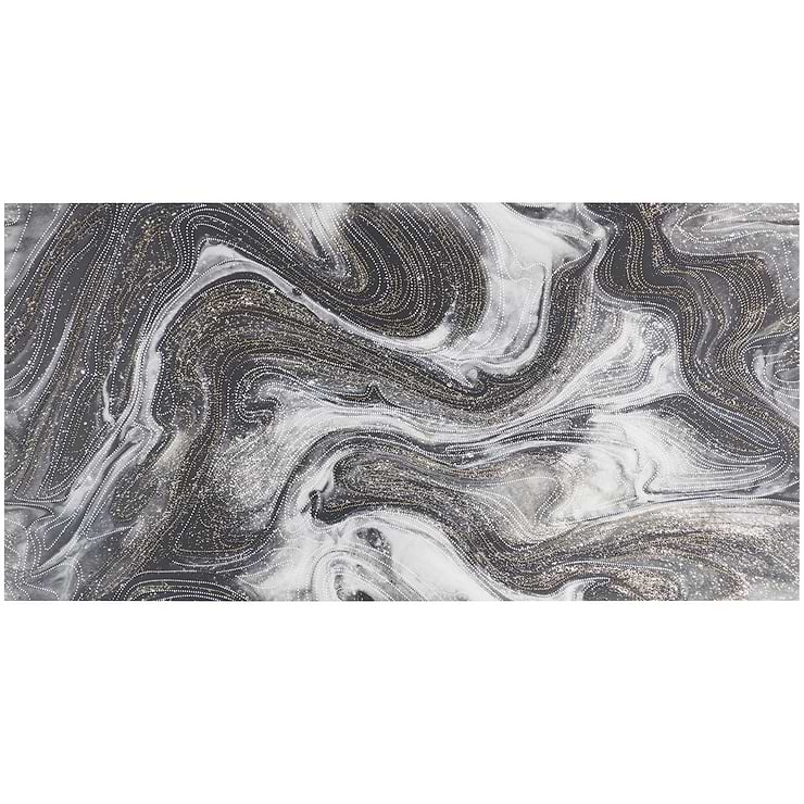 Australis By Paula Purroy White Deco 24x48 Artisan Decor Polished Porcelain Tile