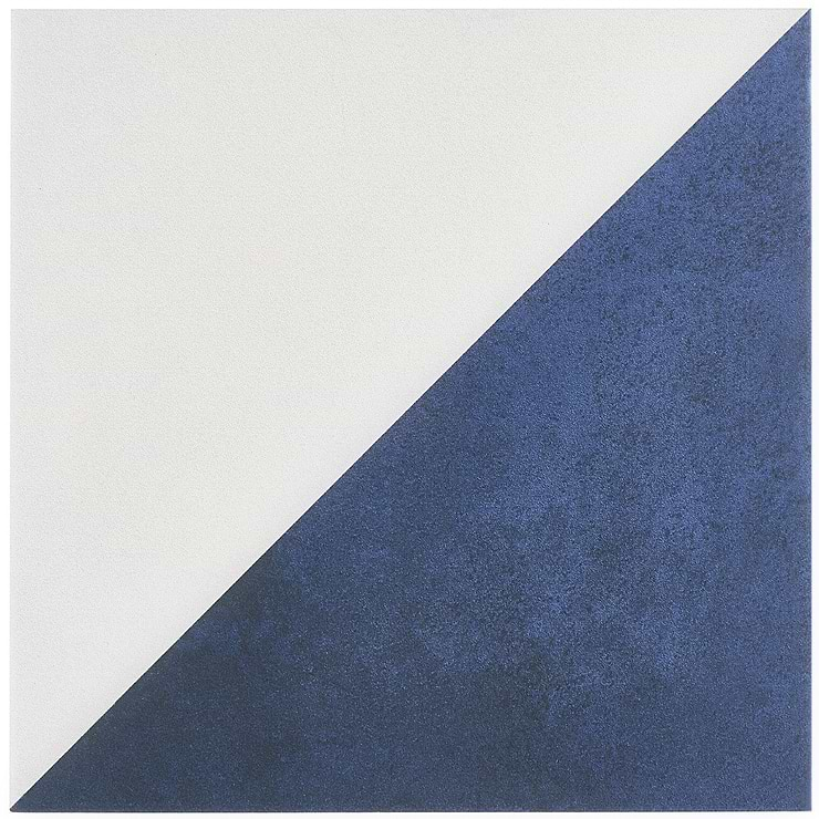 Art Geo Cement Dos Blue by Elizabeth Sutton 8x8 Matte Porcelain Tile