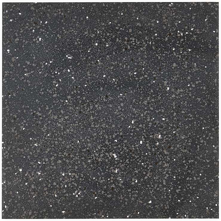 Art Geo by Elizabeth Sutton Terrazzo Charcoal Gray 8x8 Matte Porcelain Tile