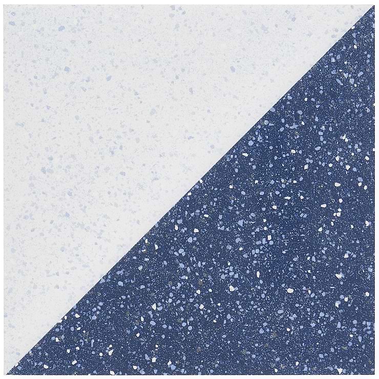 Art Geo Terrazzo Dos Blue by Elizabeth Sutton 8x8 Matte Porcelain Tile